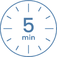 curodont icon 5min showing the concept of Curodont™ Drill-Free Cavity Treatment